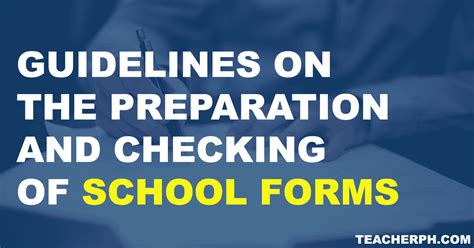 guidelines on the preparation and checking of school forms 2024|DepEd Guidelines on Preparation and Checking of Forms: 7 Key .